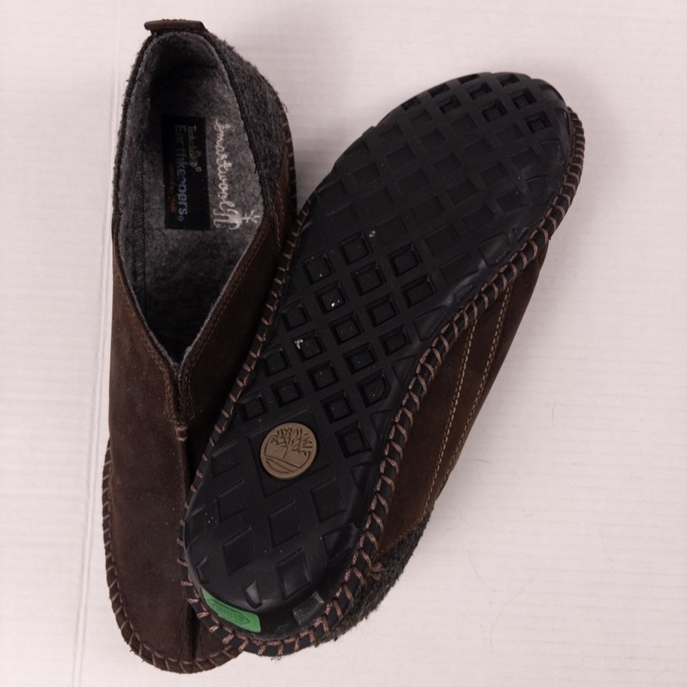 Timberland Smartwool Loafers Men 11 Brown Leather Earthkeepers Lounger  Slipper - Picture 4 of 6